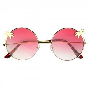 Indie Palm Tree Round Hippie Sunglasses